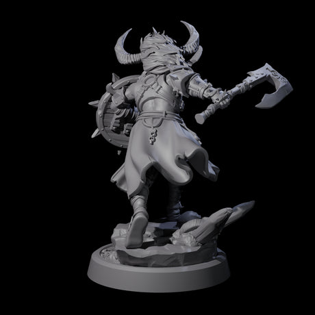Menacing Shieldmaiden A Miniature for Dungeons and Dragons, Pathfinder or other TTRPGs