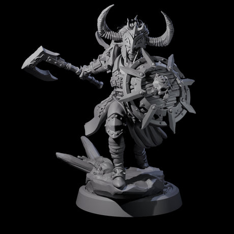Menacing Shieldmaiden A Miniature for Dungeons and Dragons, Pathfinder or other TTRPGs