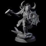 Menacing Shieldmaiden A Miniature for Dungeons and Dragons, Pathfinder or other TTRPGs