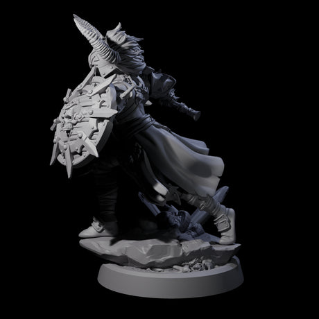 Menacing Shieldmaiden A Miniature for Dungeons and Dragons, Pathfinder or other TTRPGs
