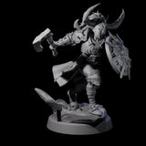 Menacing Shieldmaiden A Miniature for Dungeons and Dragons, Pathfinder or other TTRPGs