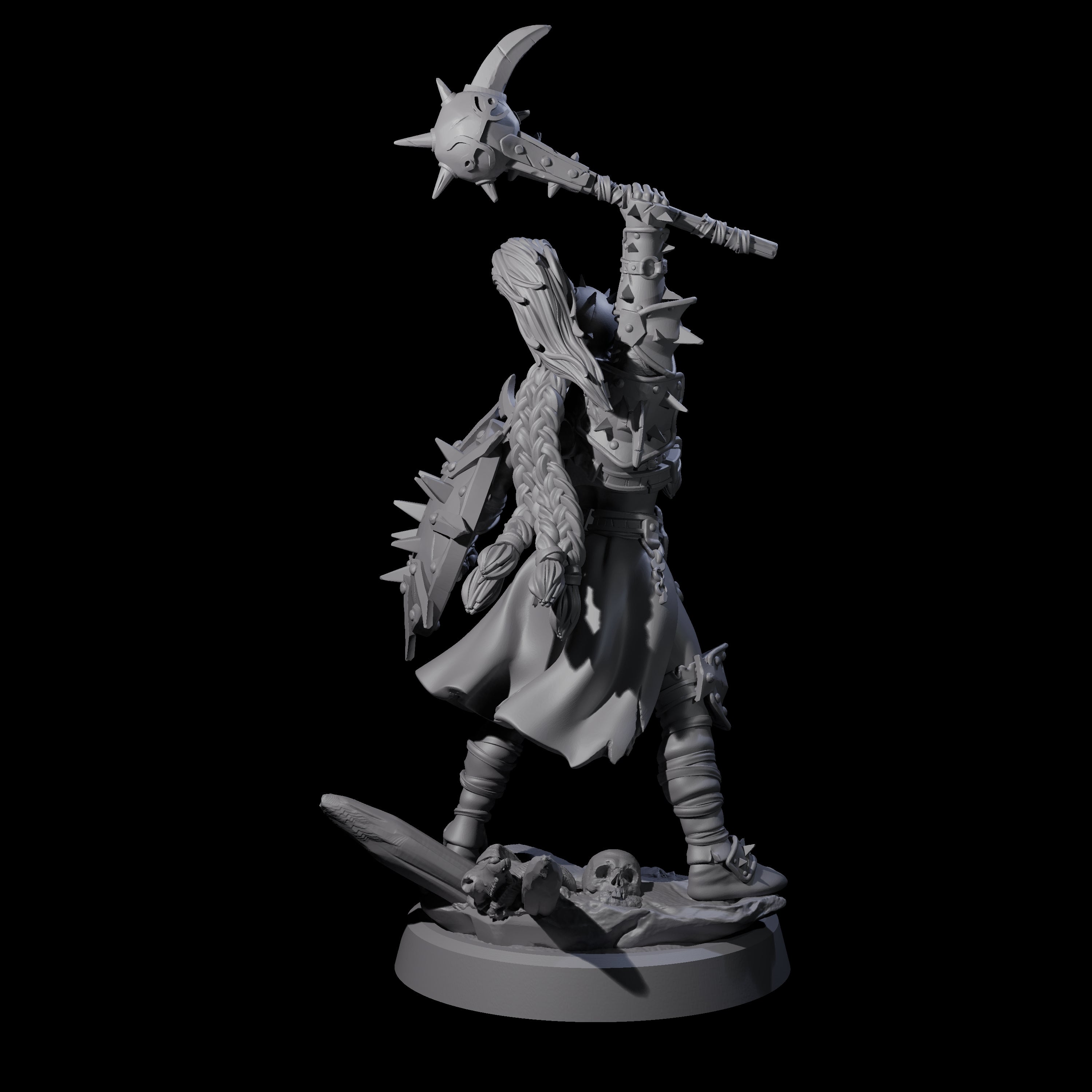 Menacing Shieldmaiden B Miniature for Dungeons and Dragons, Pathfinder or other TTRPGs