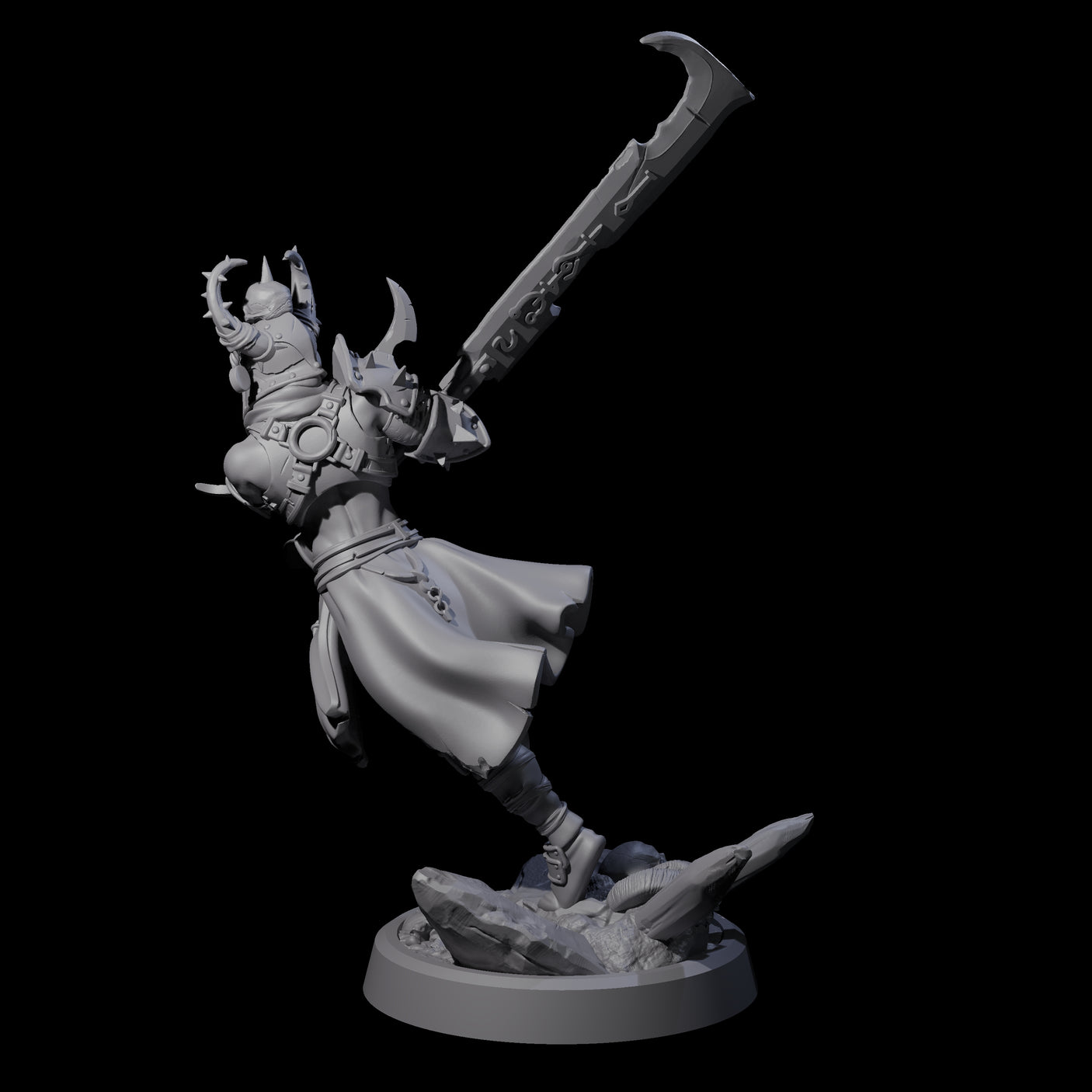 Menacing Shieldmaiden C Miniature for Dungeons and Dragons, Pathfinder or other TTRPGs