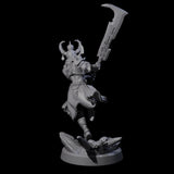 Menacing Shieldmaiden C Miniature for Dungeons and Dragons, Pathfinder or other TTRPGs