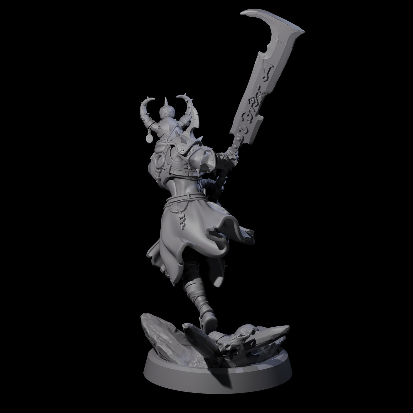 Menacing Shieldmaiden C Miniature for Dungeons and Dragons, Pathfinder or other TTRPGs
