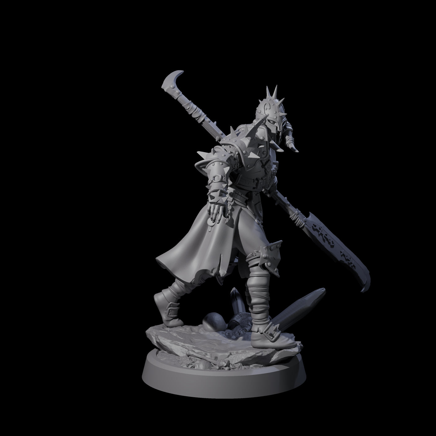 Menacing Shieldmaiden D Miniature for Dungeons and Dragons, Pathfinder or other TTRPGs