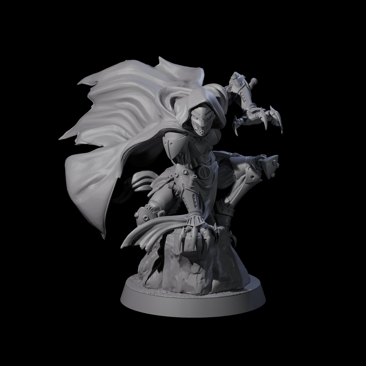 Menacing Warforged Rogue Miniature for Dungeons and Dragons, Pathfinder or other TTRPGs
