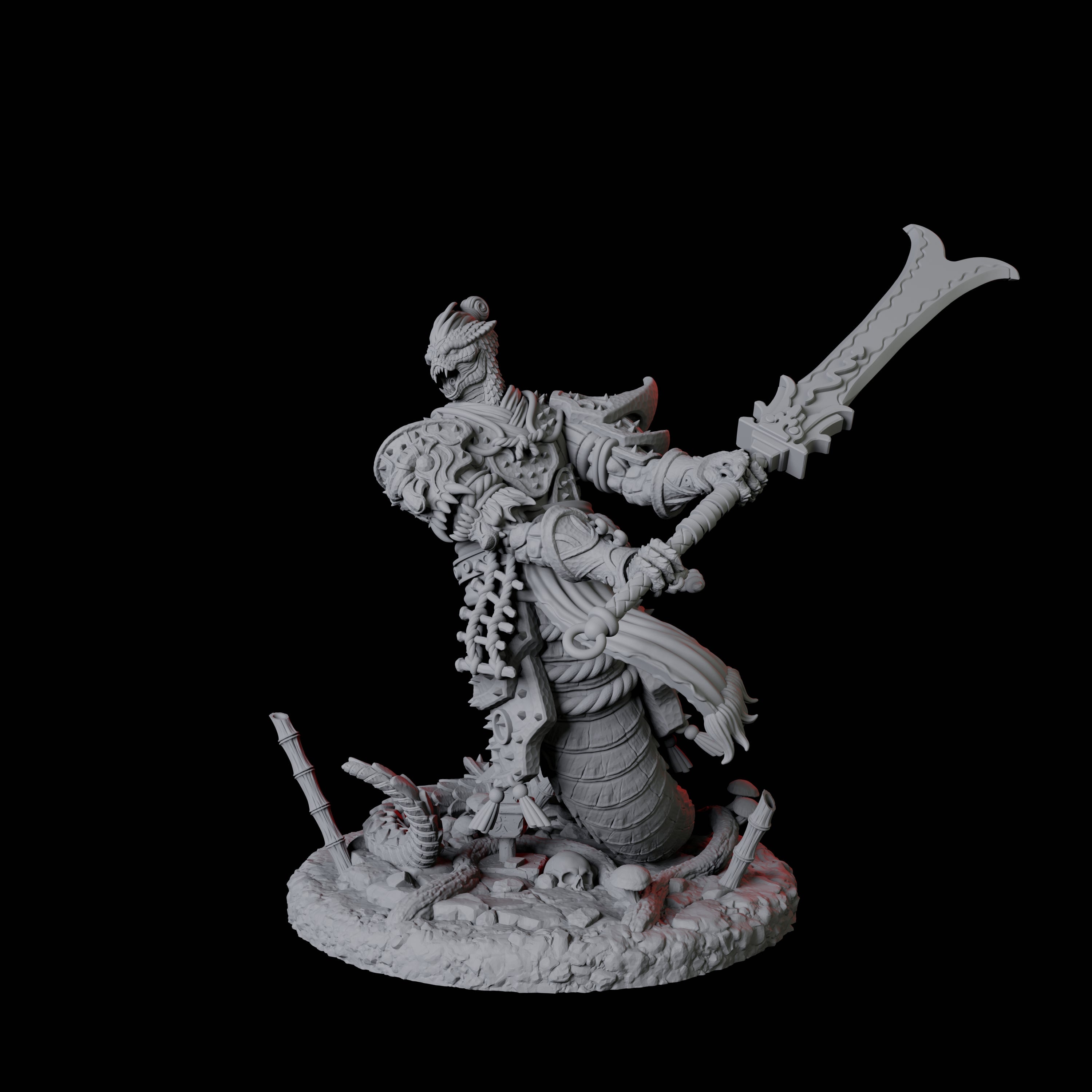 Menacing Yuan-Ti Abomination B Miniature for Dungeons and Dragons, Pathfinder or other TTRPGs