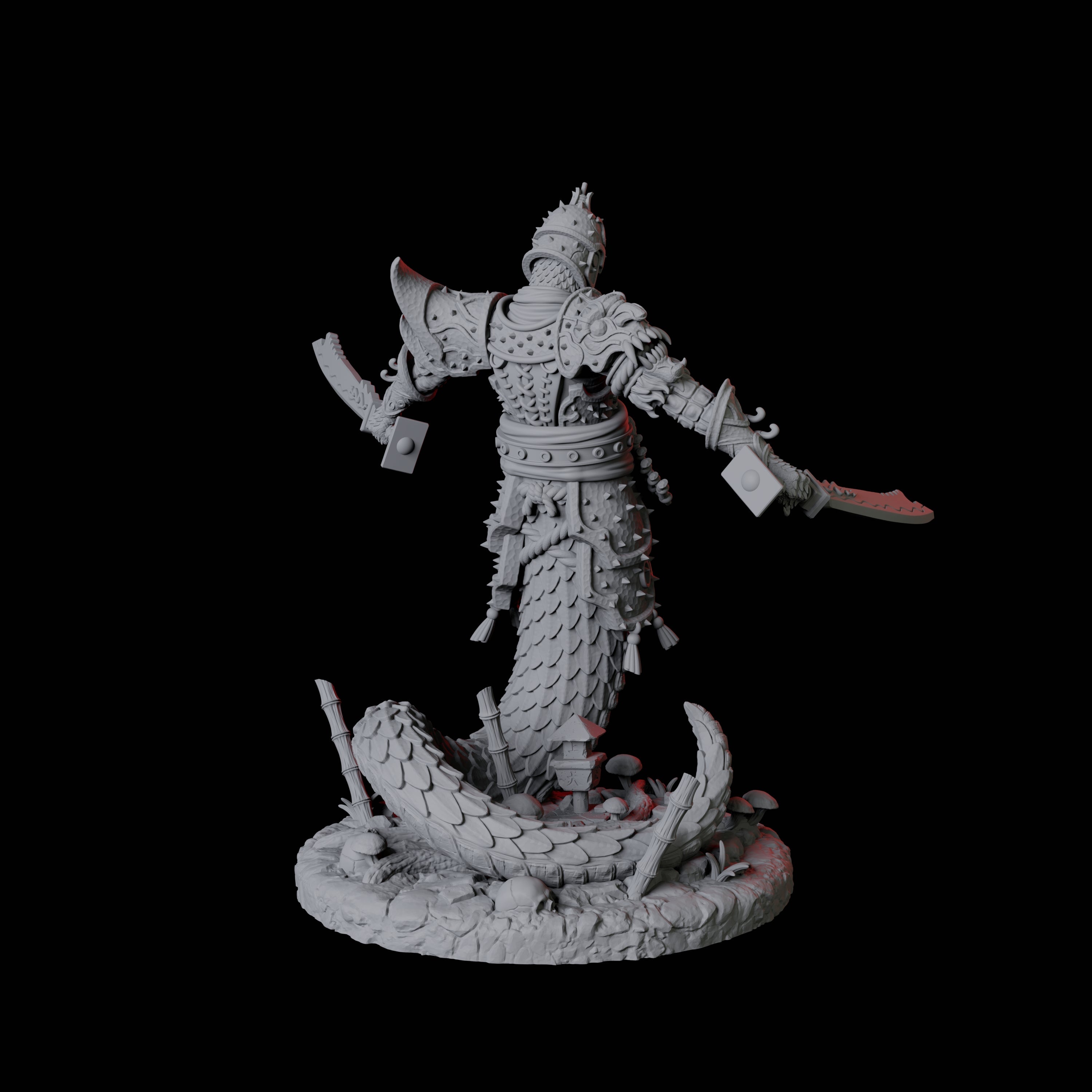 Menacing Yuan-Ti Abomination C Miniature for Dungeons and Dragons, Pathfinder or other TTRPGs