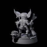 Menial Imp Deck Scrubber A Miniature for Dungeons and Dragons, Pathfinder or other TTRPGs