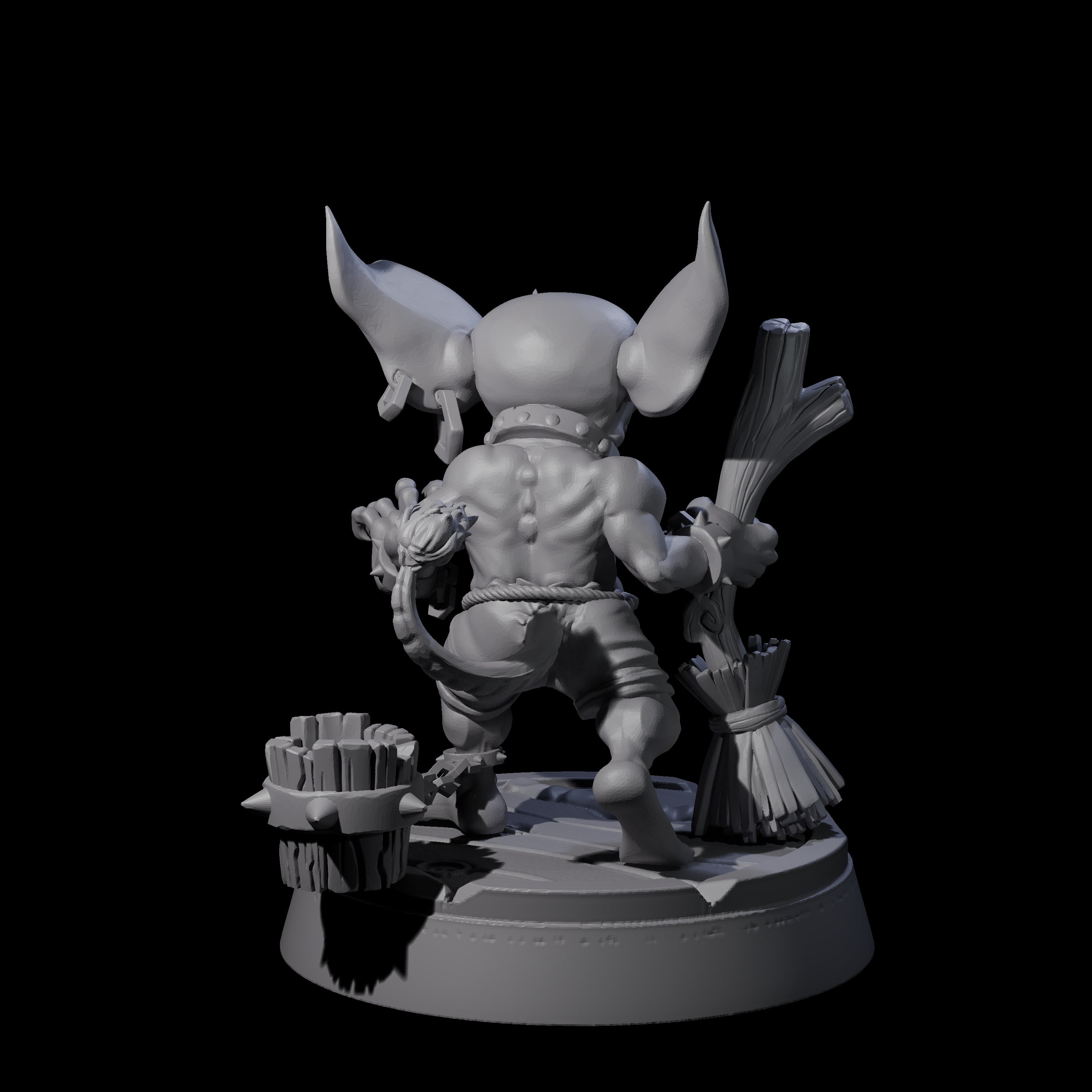 Menial Imp Deck Scrubber A Miniature for Dungeons and Dragons, Pathfinder or other TTRPGs