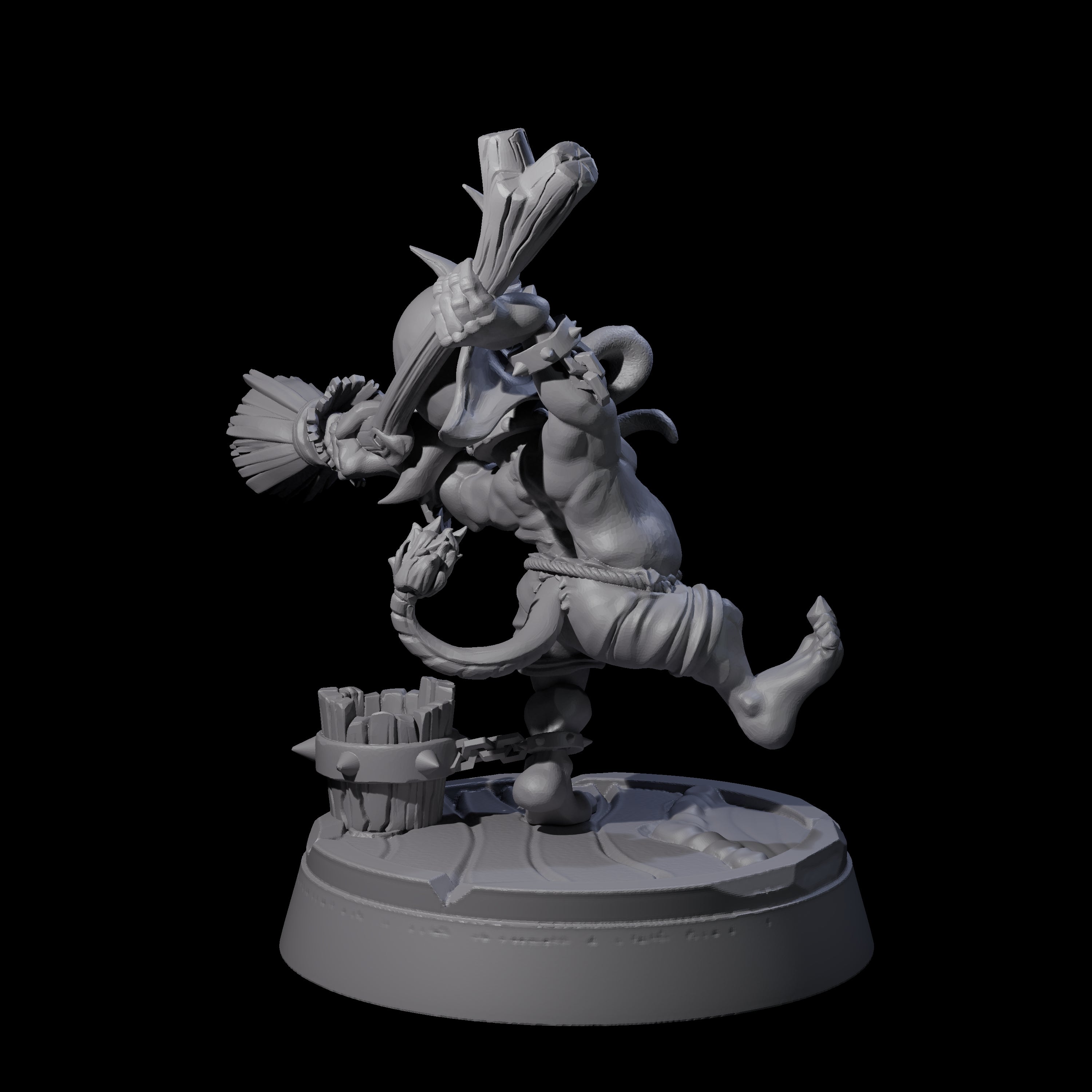 Menial Imp Deck Scrubber B Miniature for Dungeons and Dragons, Pathfinder or other TTRPGs