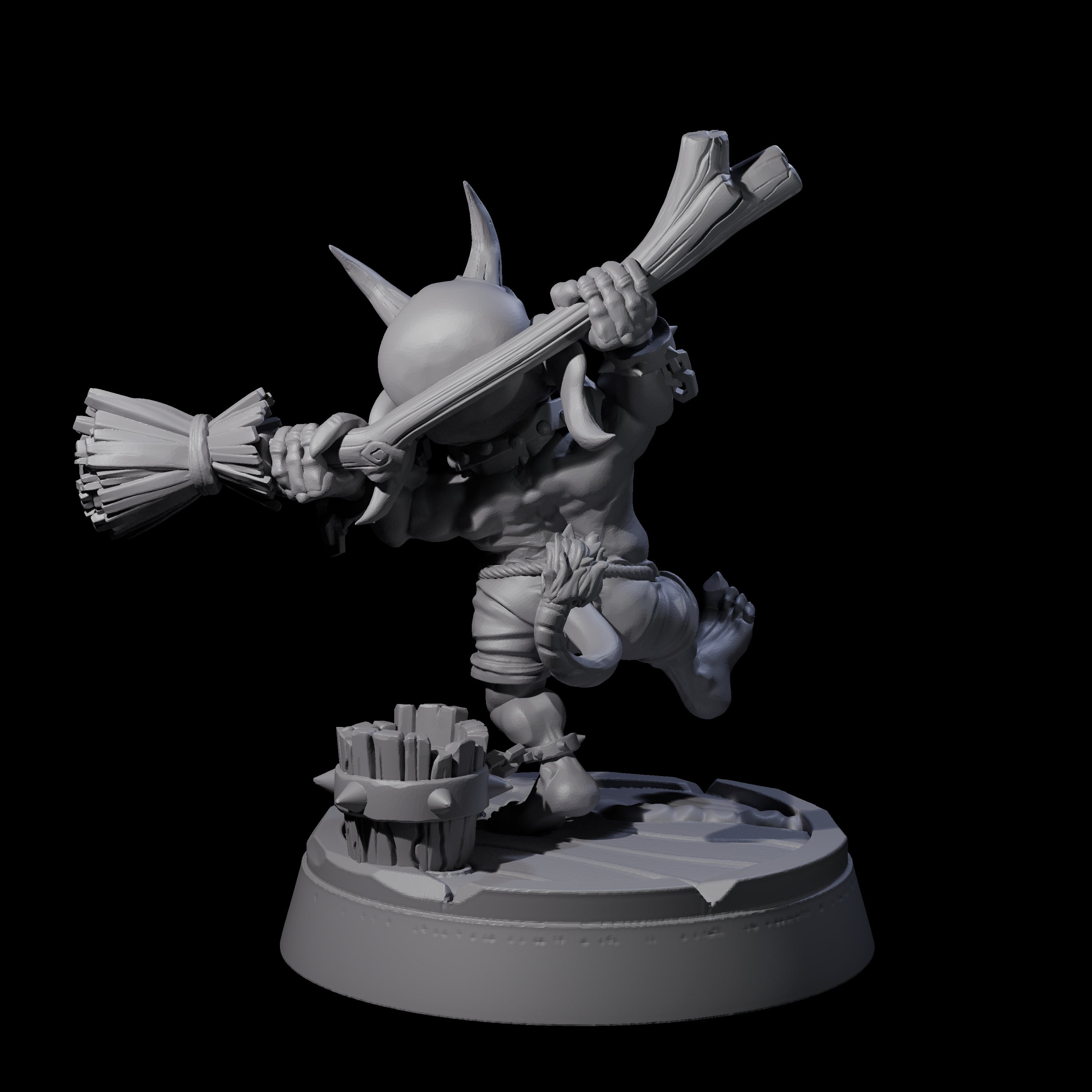 Menial Imp Deck Scrubber B Miniature for Dungeons and Dragons, Pathfinder or other TTRPGs