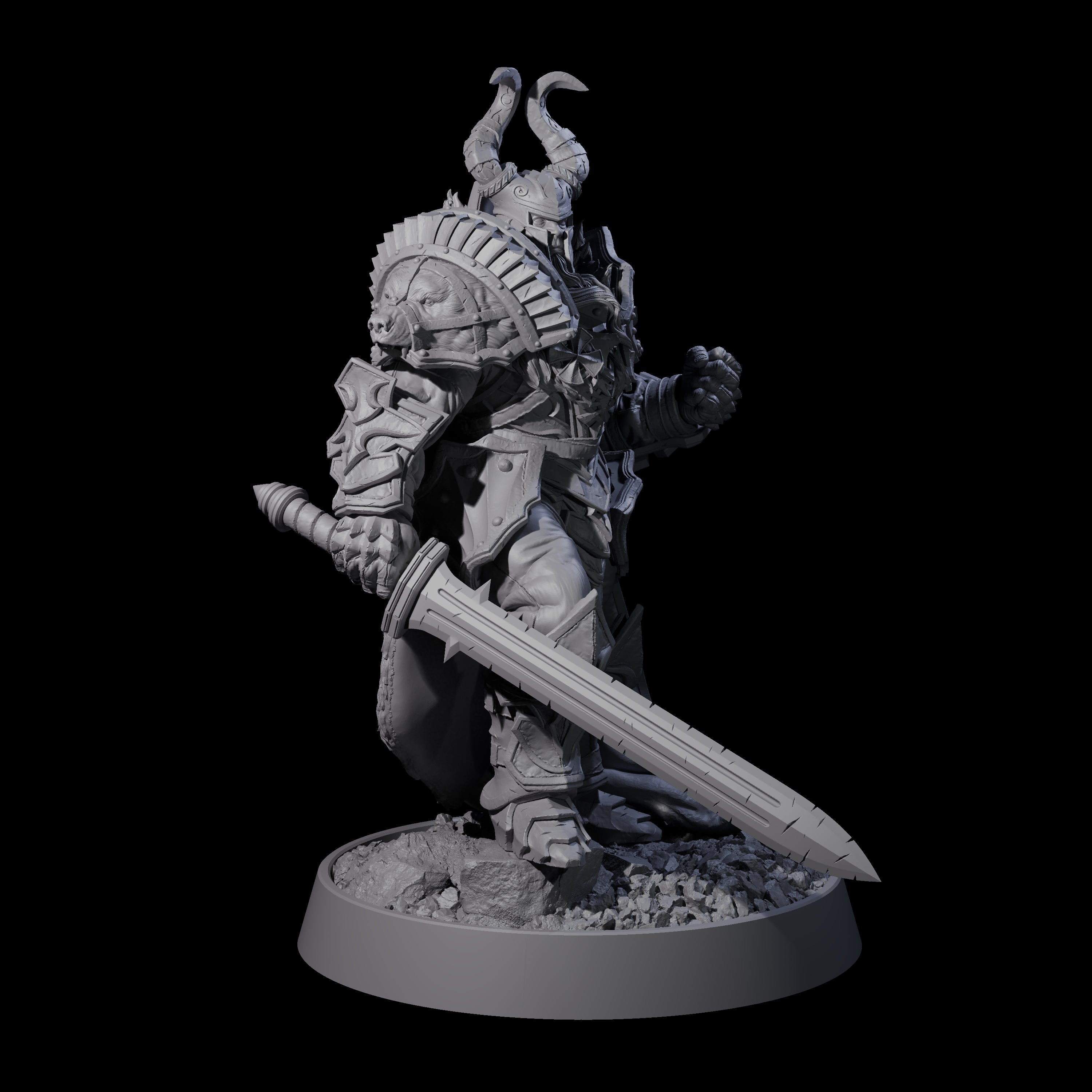 Mercenary of the Golden Circle A Miniature for Dungeons and Dragons, Pathfinder or other TTRPGs