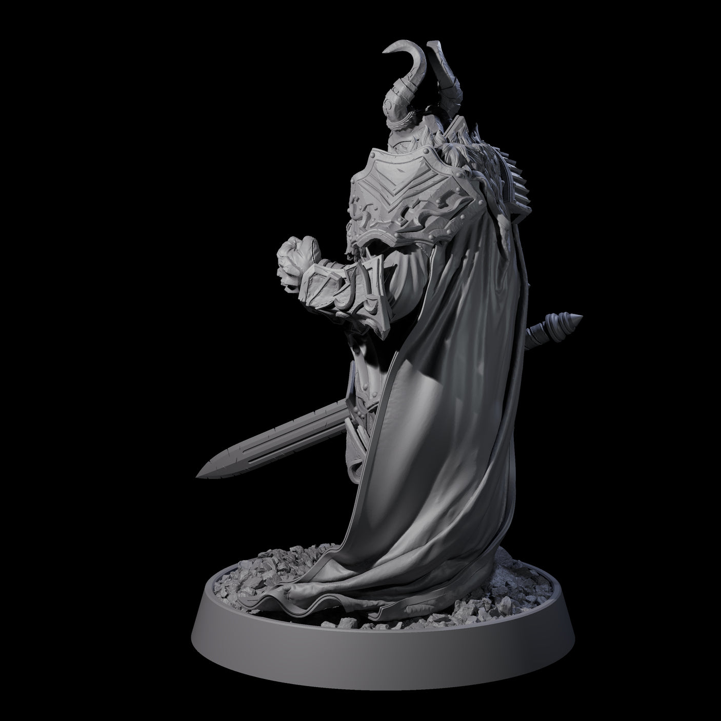 Mercenary of the Golden Circle A Miniature for Dungeons and Dragons, Pathfinder or other TTRPGs