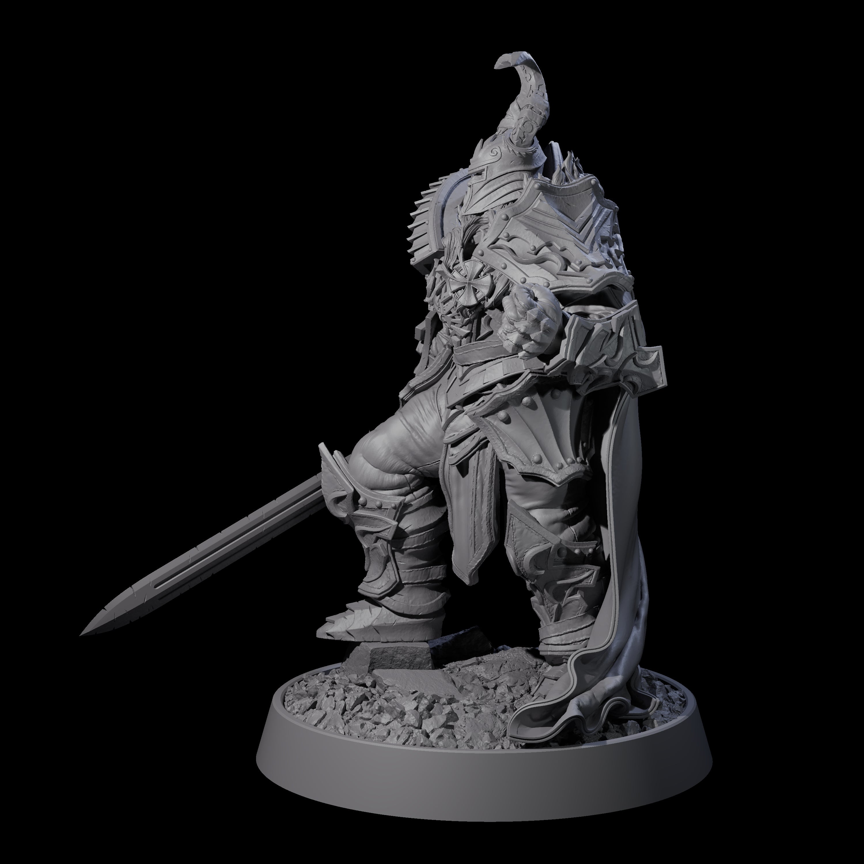 Mercenary of the Golden Circle A Miniature for Dungeons and Dragons, Pathfinder or other TTRPGs