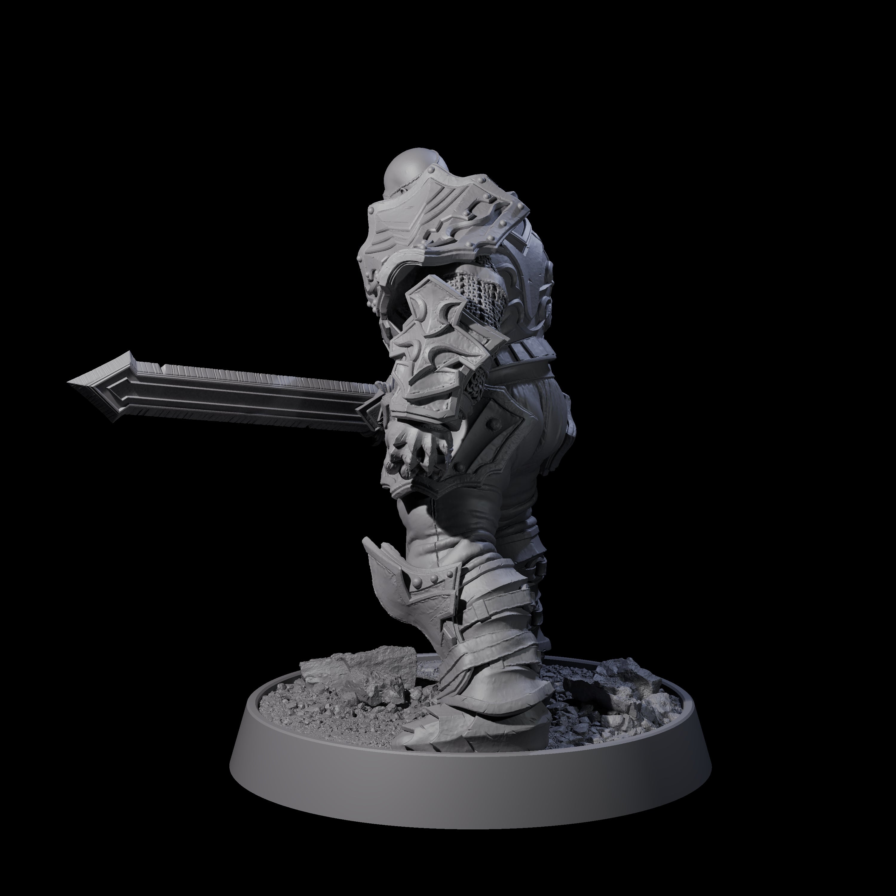 Mercenary of the Golden Circle F Miniature for Dungeons and Dragons, Pathfinder or other TTRPGs