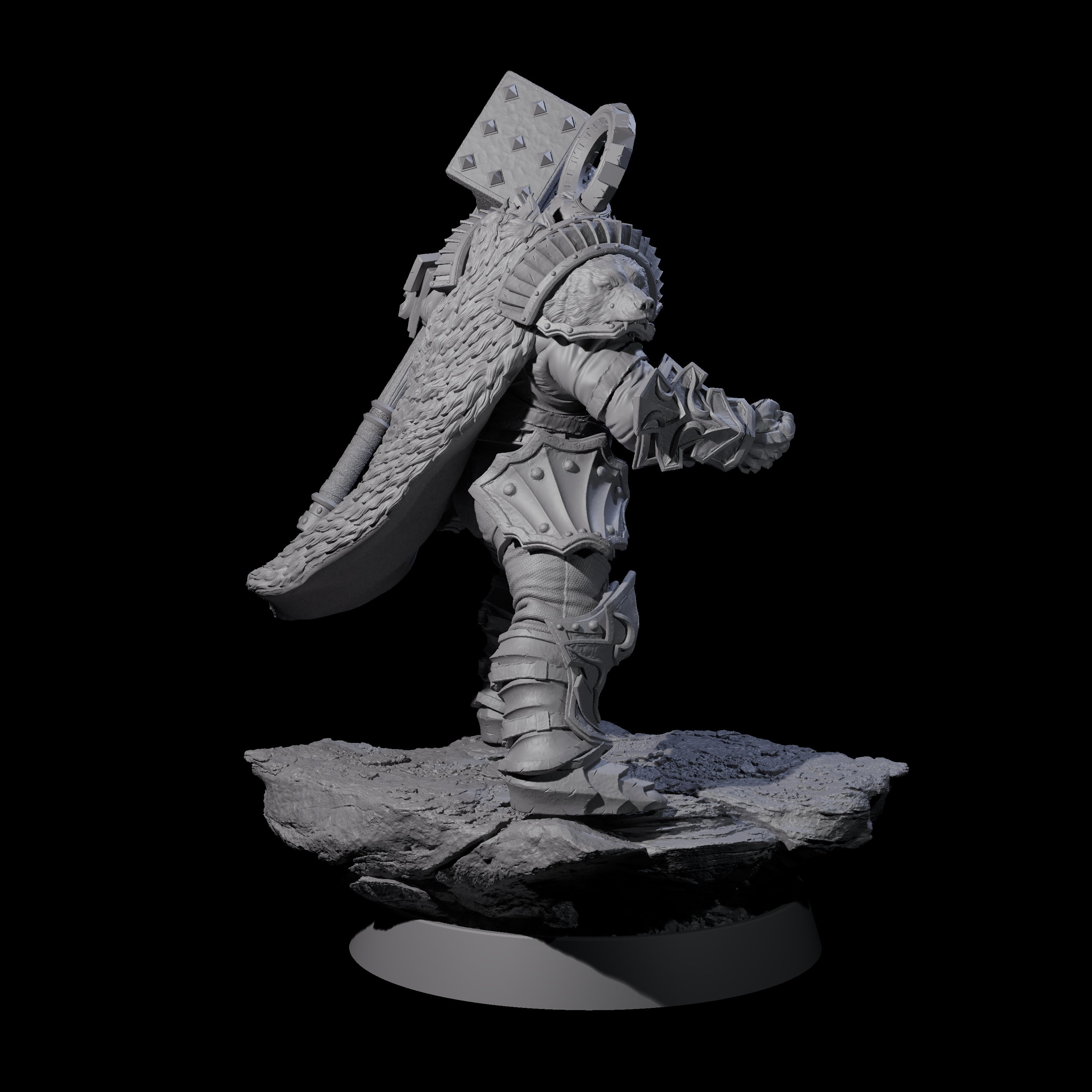 Mercenary of the Golden Circle J Miniature for Dungeons and Dragons, Pathfinder or other TTRPGs