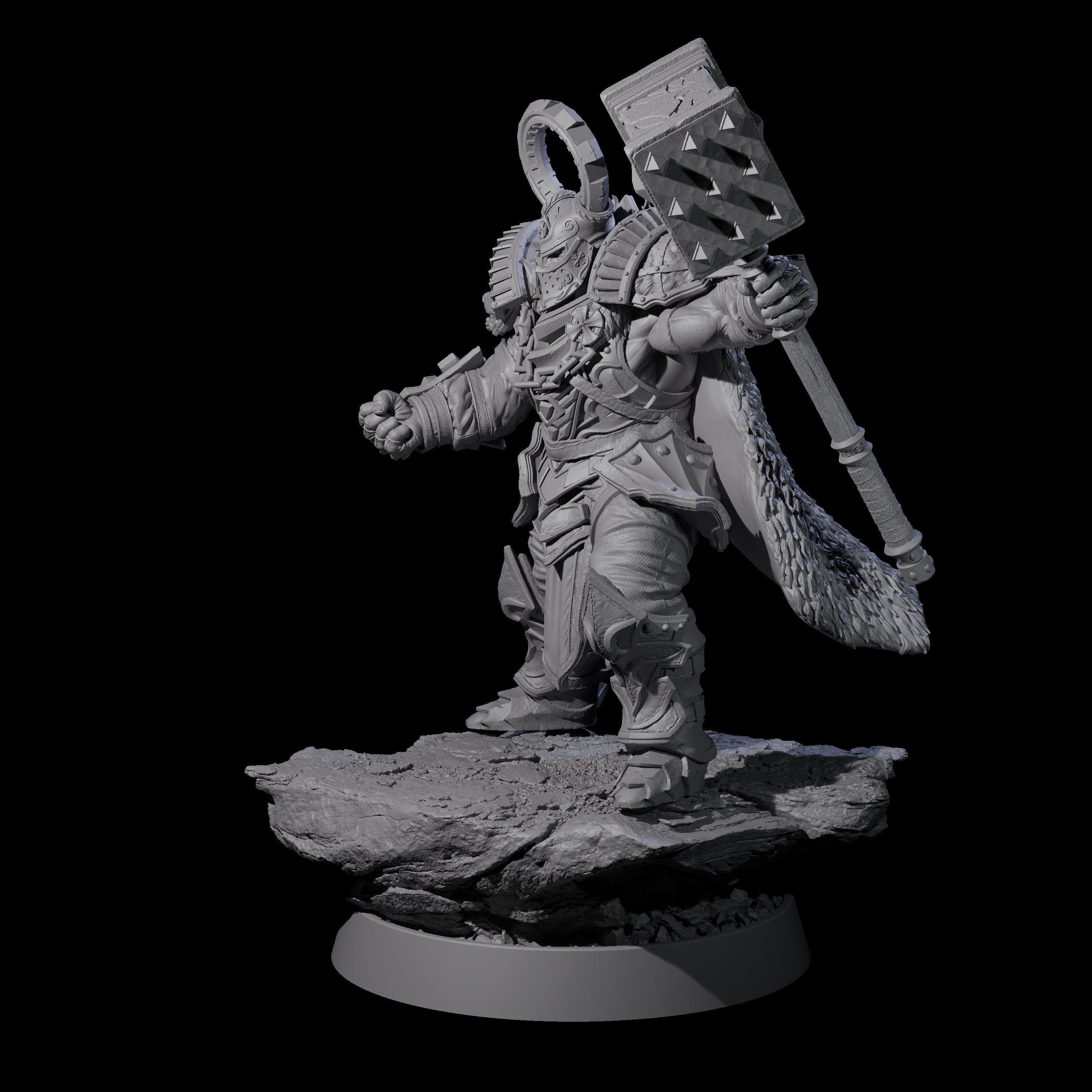 Mercenary of the Golden Circle J Miniature for Dungeons and Dragons, Pathfinder or other TTRPGs