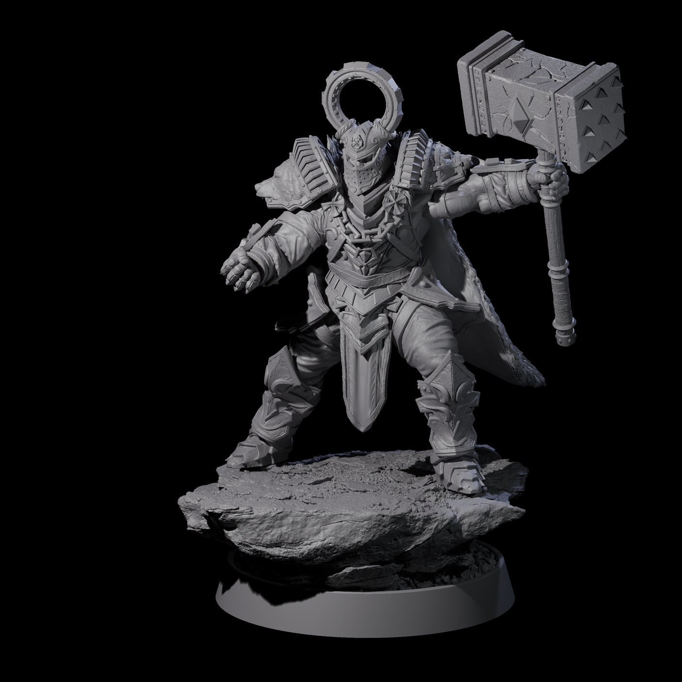 Mercenary of the Golden Circle J Miniature for Dungeons and Dragons, Pathfinder or other TTRPGs