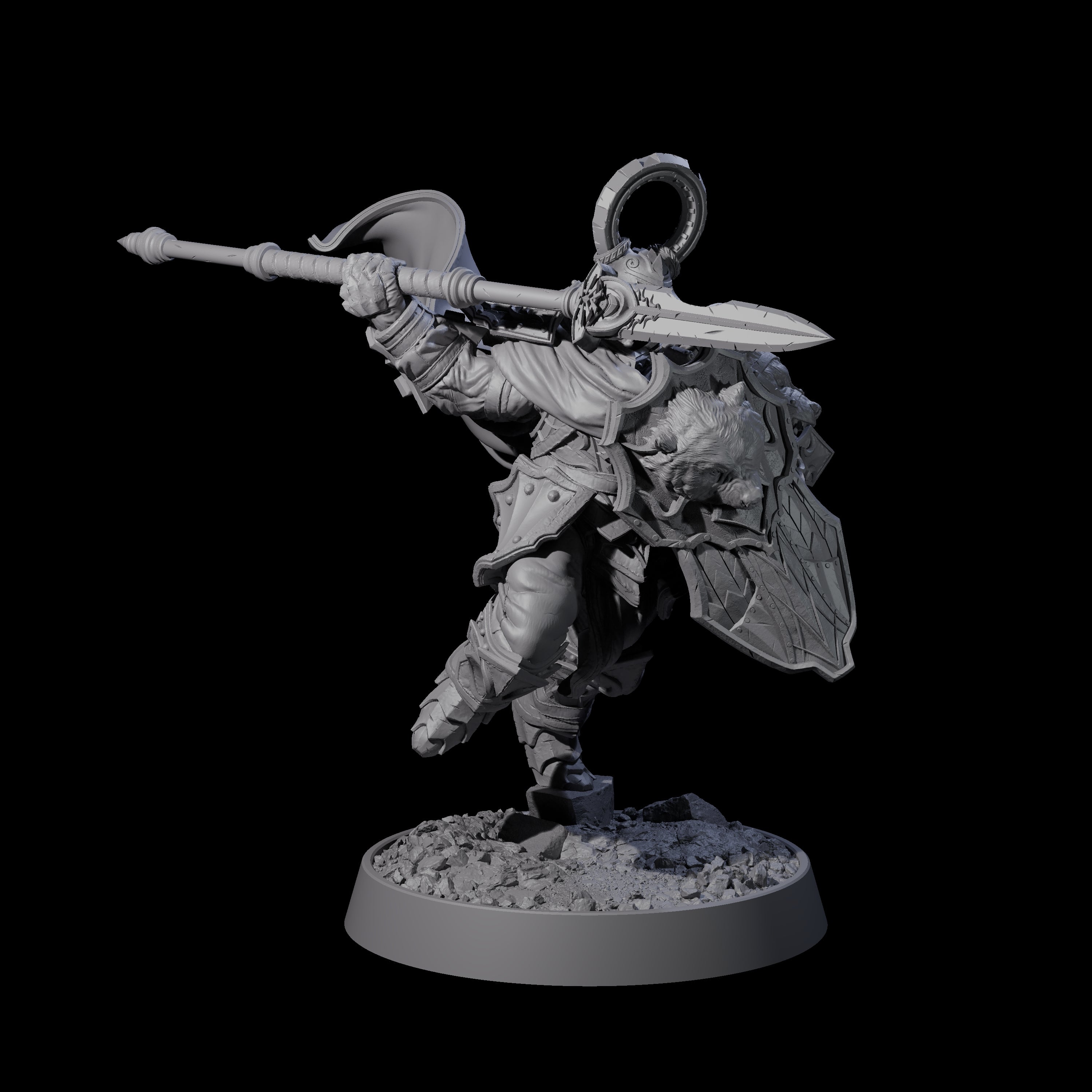 Mercenary of the Golden Circle K Miniature for Dungeons and Dragons, Pathfinder or other TTRPGs