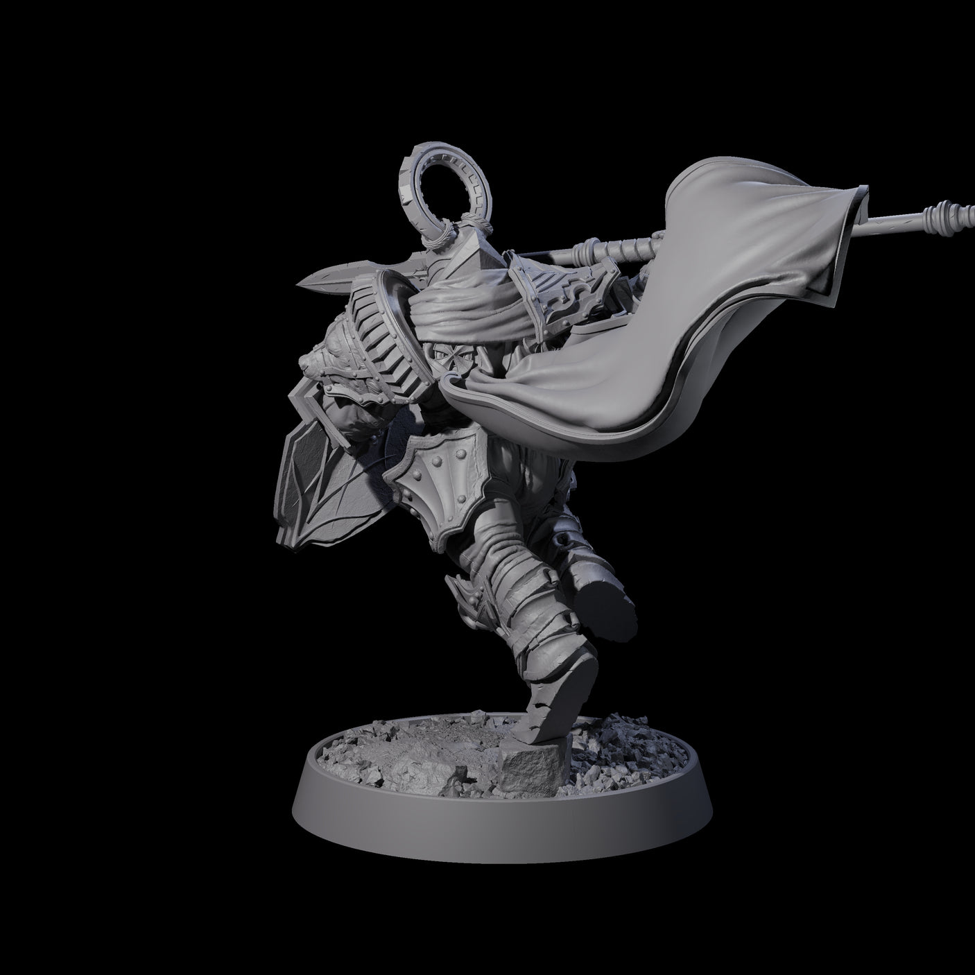 Mercenary of the Golden Circle K Miniature for Dungeons and Dragons, Pathfinder or other TTRPGs