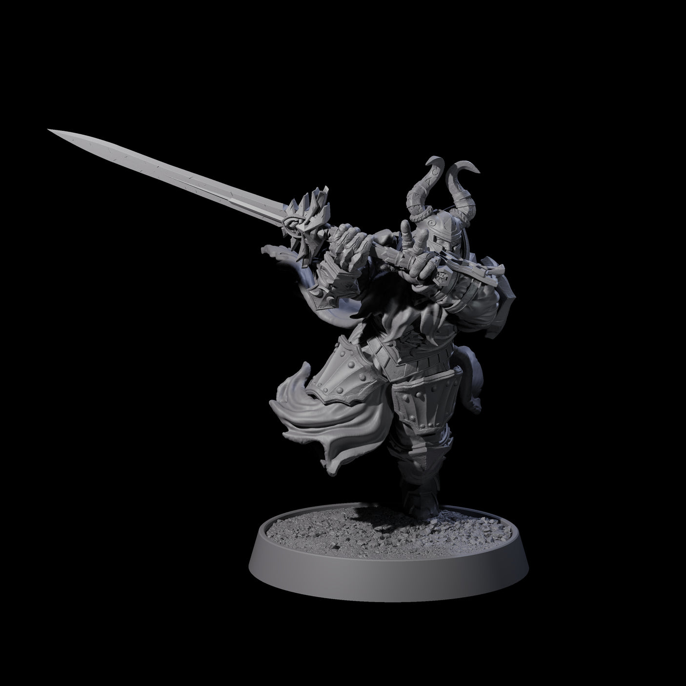 Mercenary of the Golden Circle L Miniature for Dungeons and Dragons, Pathfinder or other TTRPGs