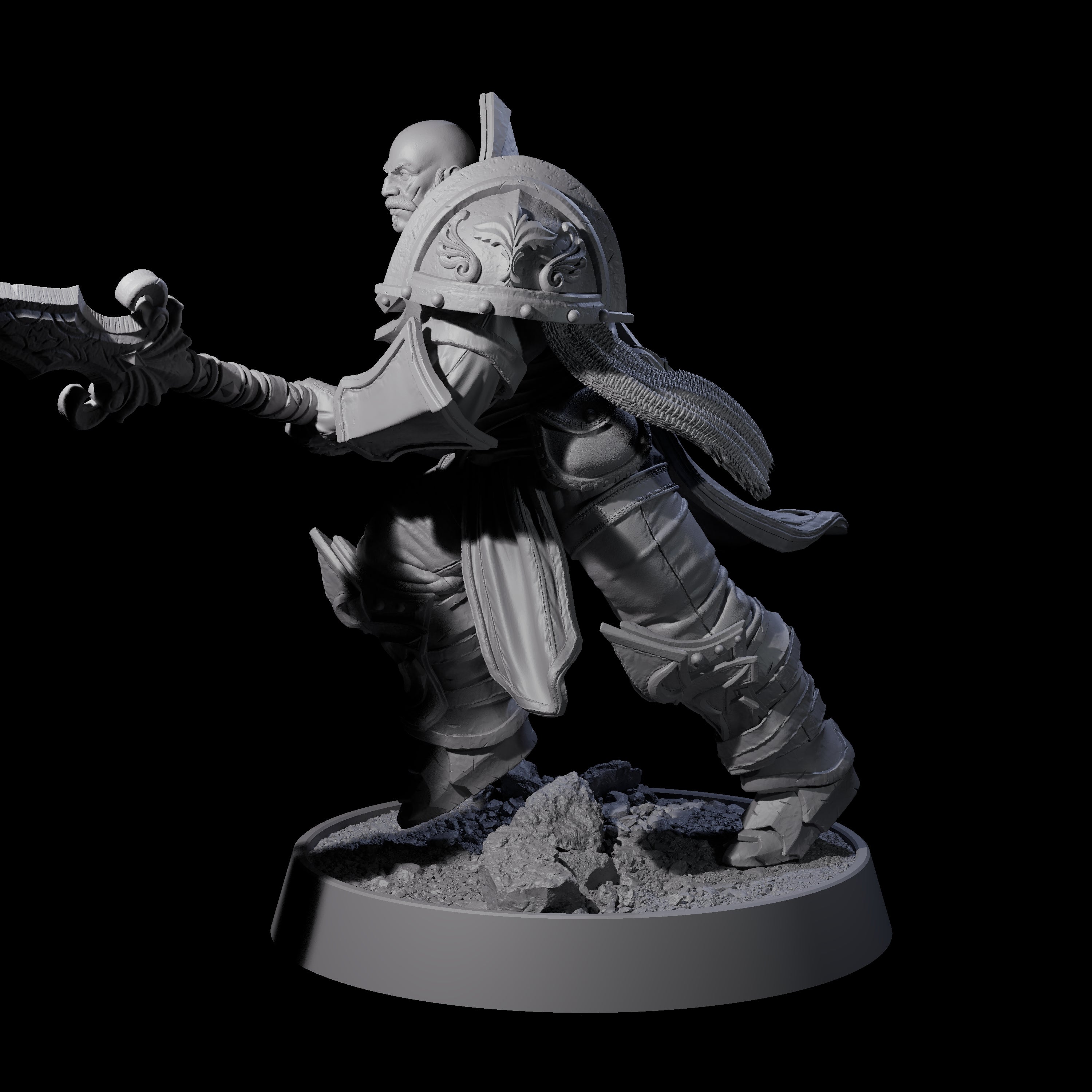 Mercenary of the Golden Circle M Miniature for Dungeons and Dragons, Pathfinder or other TTRPGs