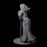 Meredith - Resting Fighter Miniature for Dungeons and Dragons, Pathfinder or other TTRPGs