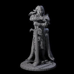 Meredith - Resting Fighter Miniature for Dungeons and Dragons, Pathfinder or other TTRPGs