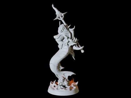 Merfolk Pin-up Miniature for Dungeons and Dragons, Pathfinder or other TTRPGs