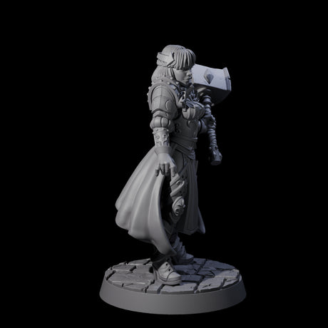 Mighty Hammer Fighter Miniature for Dungeons and Dragons, Pathfinder or other TTRPGs