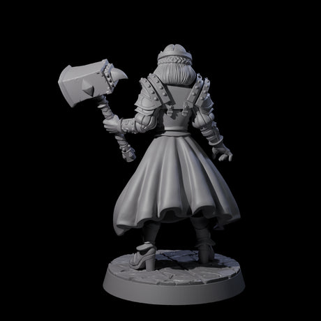 Mighty Hammer Fighter Miniature for Dungeons and Dragons, Pathfinder or other TTRPGs
