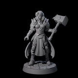 Mighty Hammer Fighter Miniature for Dungeons and Dragons, Pathfinder or other TTRPGs