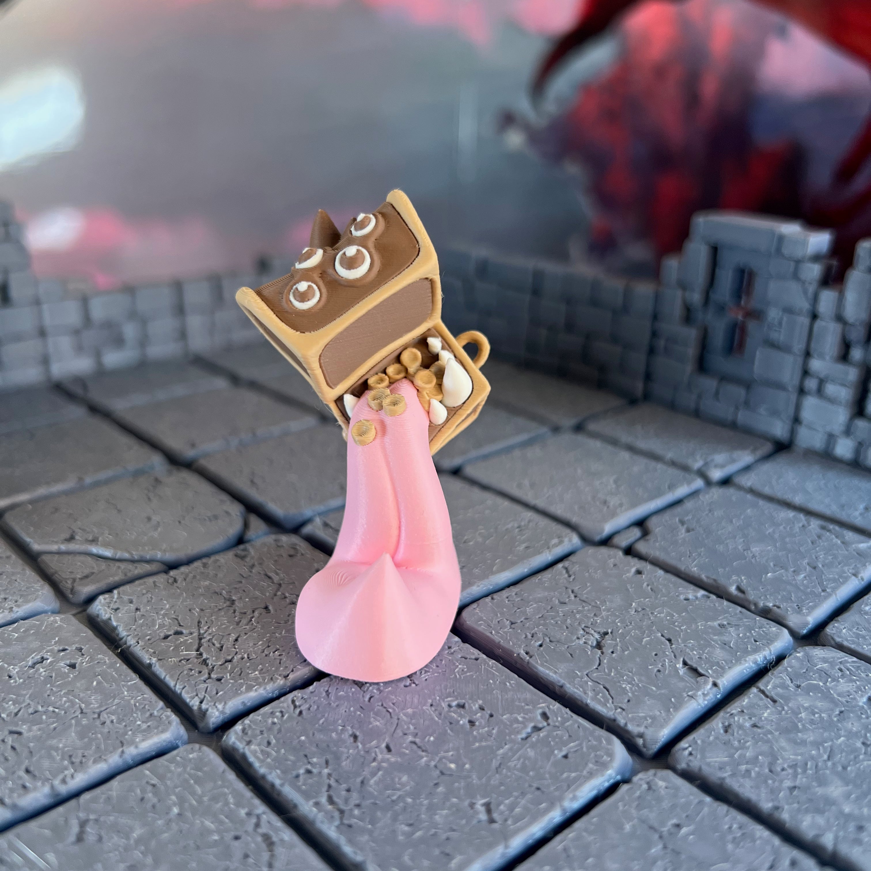 Mimic Treasure Chest Multicolour Table Ready Miniature Miniature for Dungeons and Dragons, Pathfinder or other TTRPGs