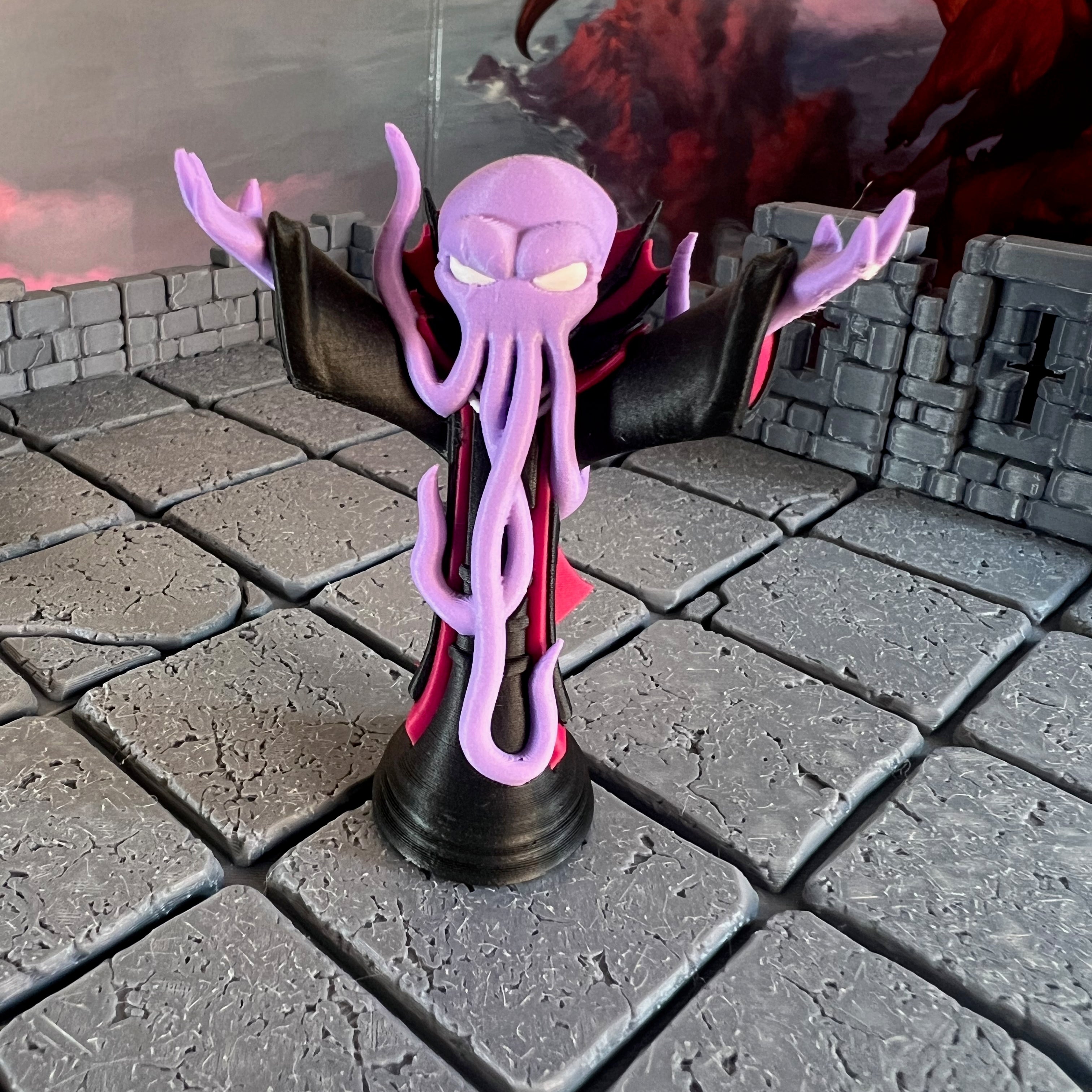 Mind Flayer Mind Eater Multicolour Table Ready Miniature Miniature for Dungeons and Dragons, Pathfinder or other TTRPGs