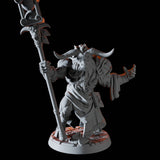 Minotaur Sage Miniature for Dungeons and Dragons, Pathfinder or other TTRPGs