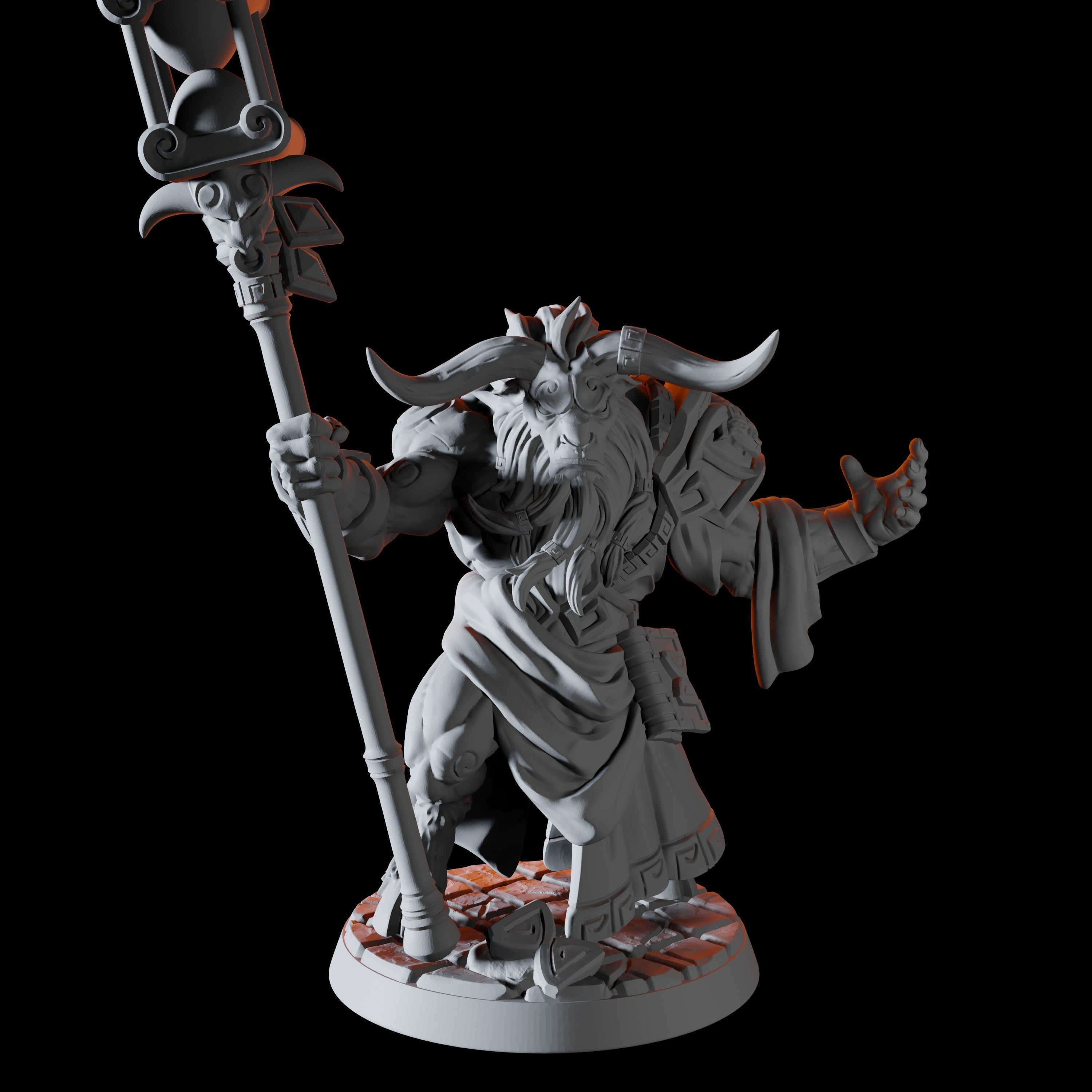 Minotaur Sage or Druid Miniature for Dungeons and Dragons - Myth Forged