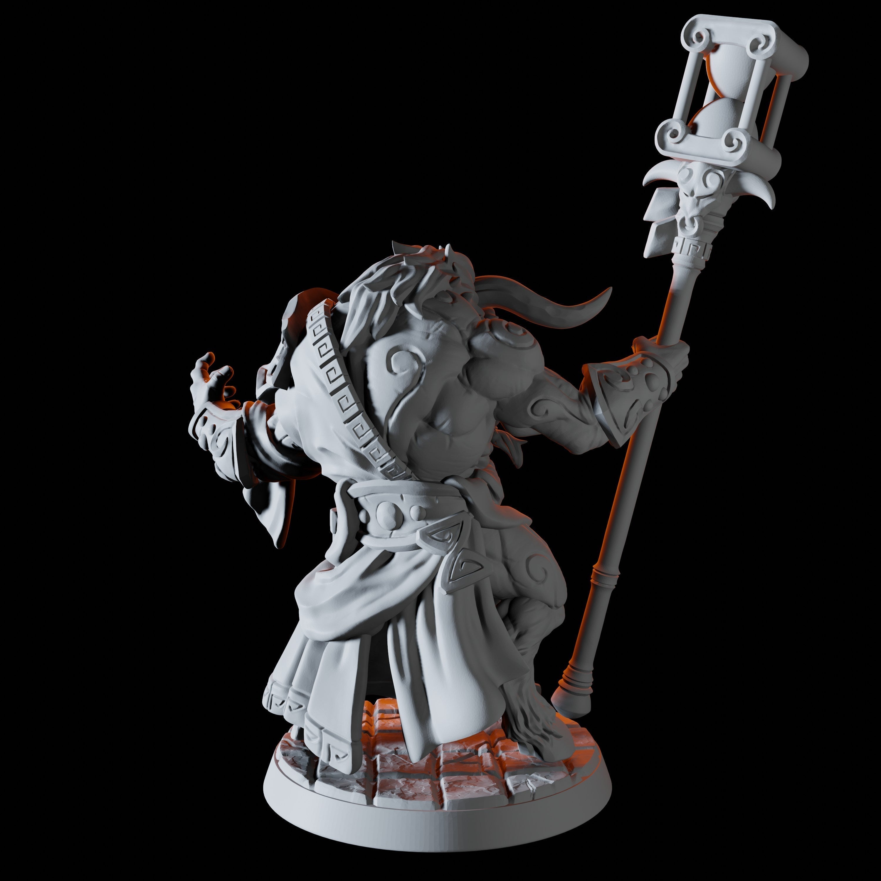 Minotaur Sage or Druid Miniature for Dungeons and Dragons - Myth Forged