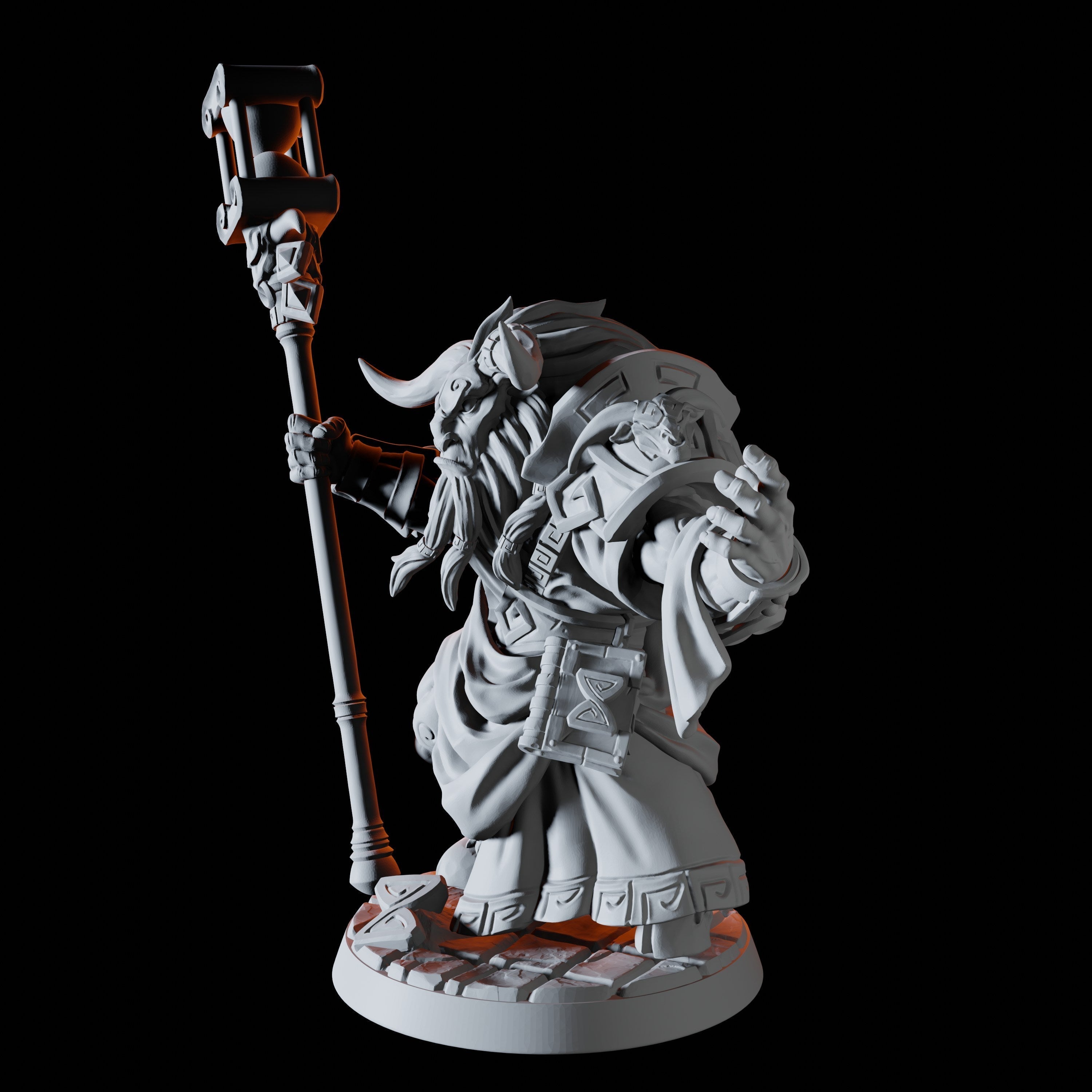 Minotaur Sage or Druid Miniature for Dungeons and Dragons - Myth Forged