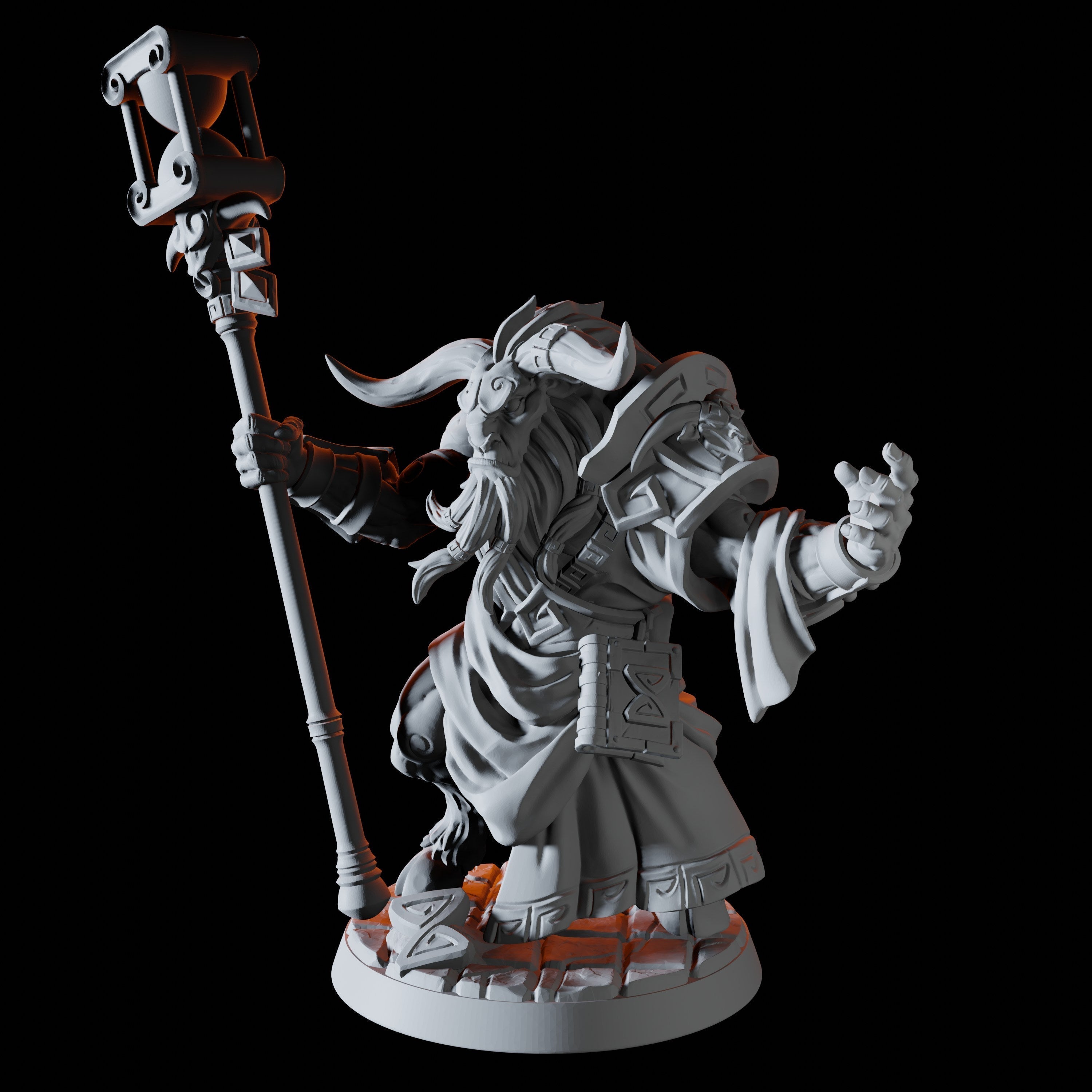 Minotaur Sage or Druid Miniature for Dungeons and Dragons - Myth Forged