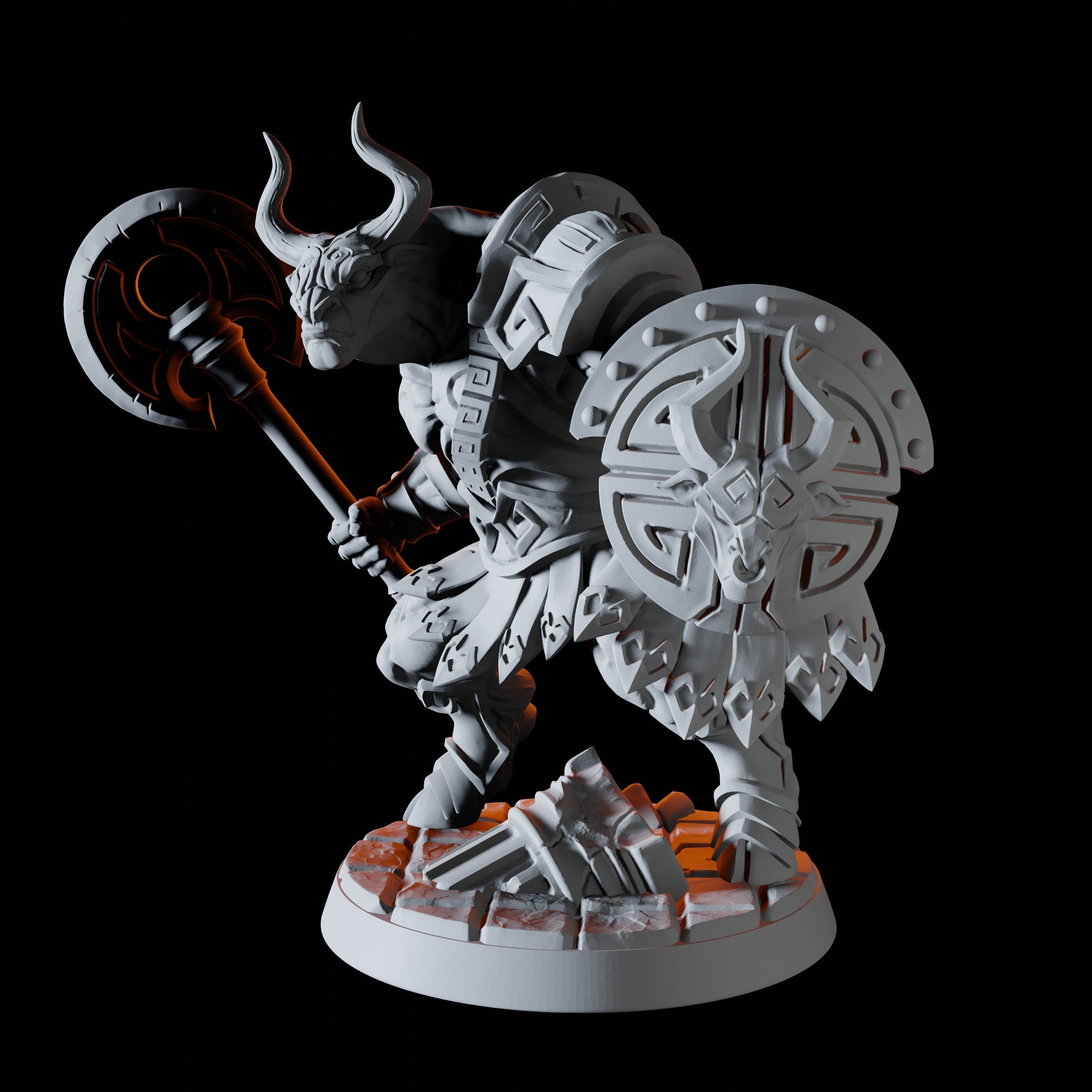 Minotaur Warrior Miniature A for Dungeons and Dragons - Myth Forged