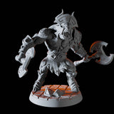Minotaur Warrior B Miniature for Dungeons and Dragons, Pathfinder or other TTRPGs