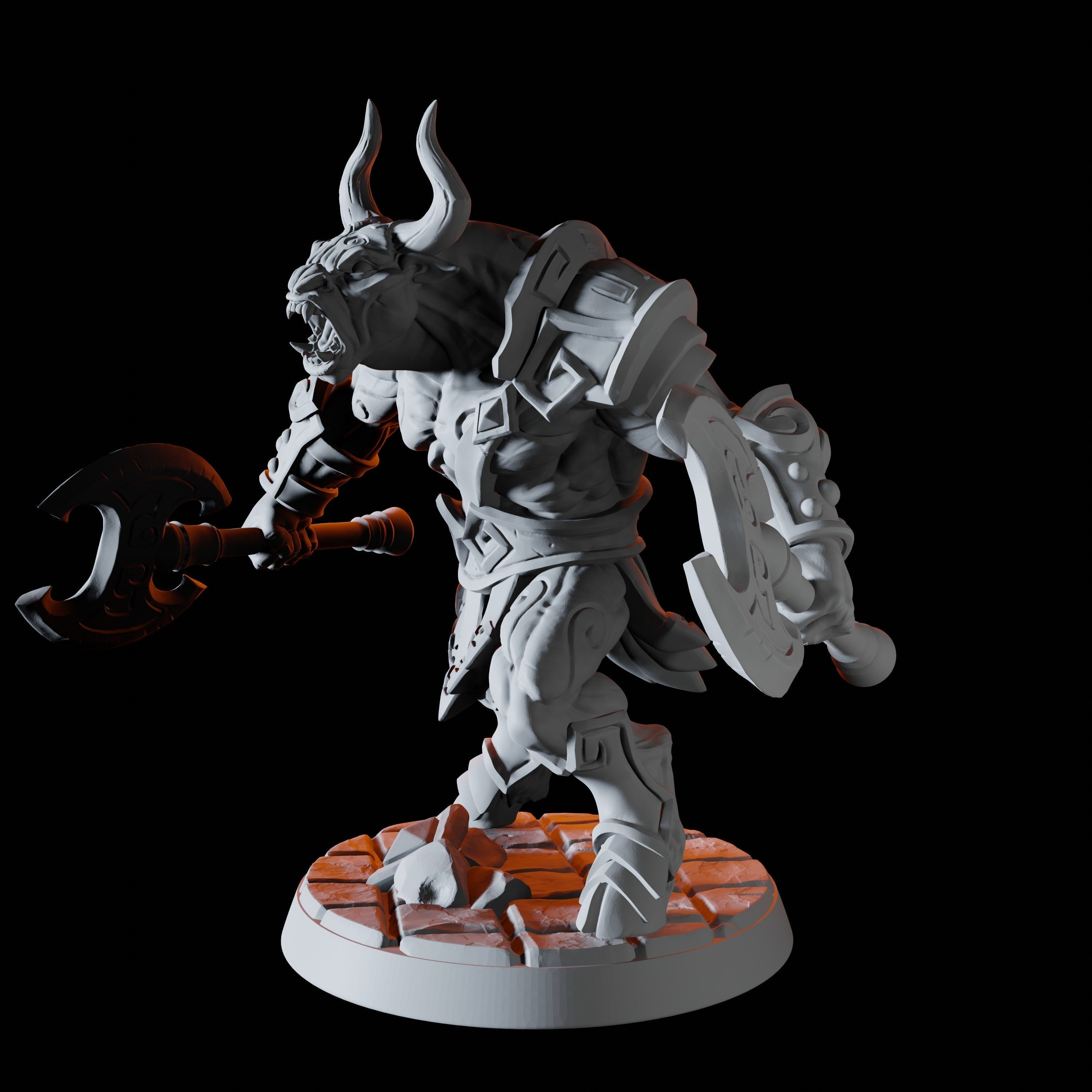 Minotaur Warrior Miniature B for Dungeons and Dragons - Myth Forged