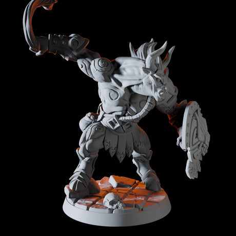 Minotaur Warrior C Miniature for Dungeons and Dragons, Pathfinder or other TTRPGs