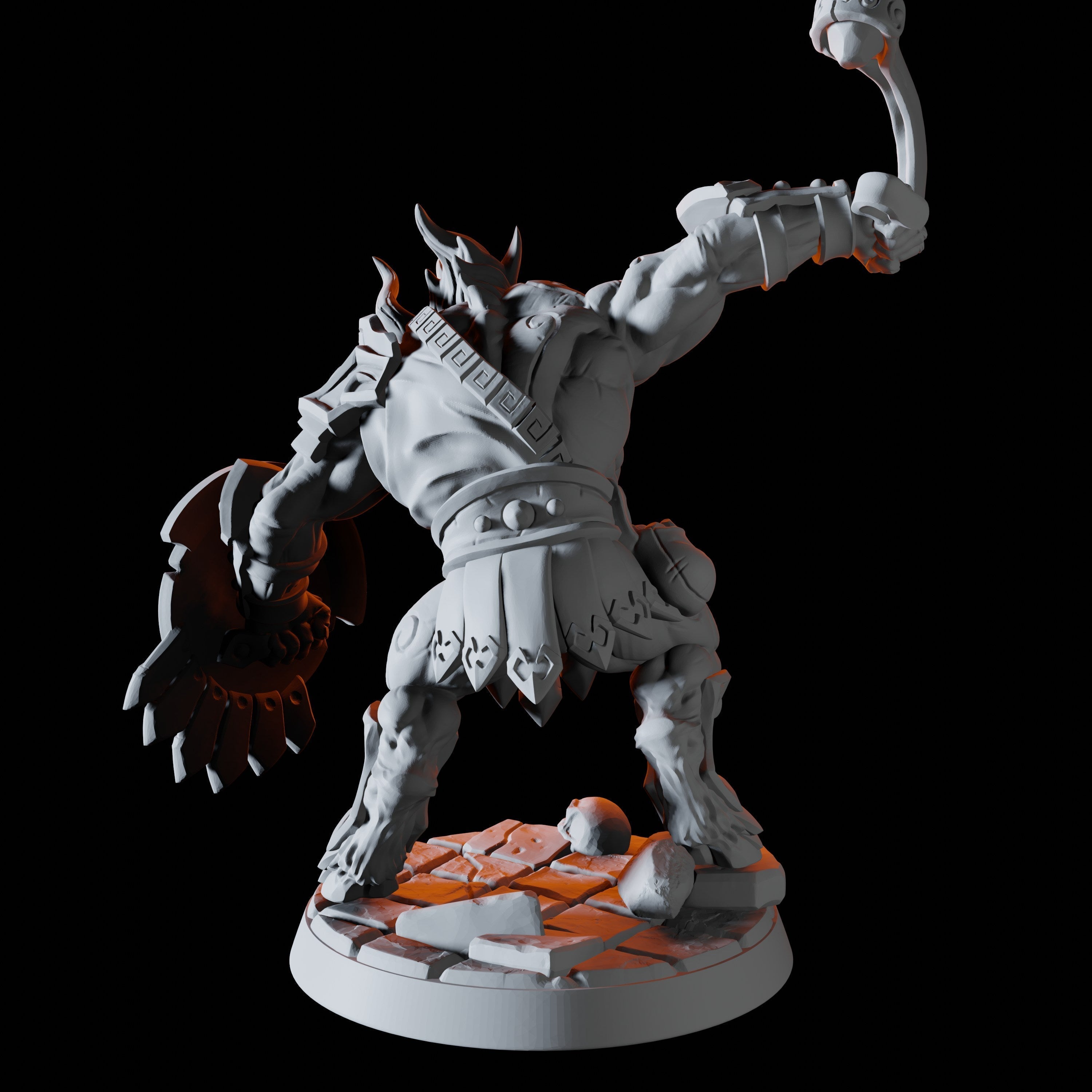 Minotaur Warrior Miniature C for Dungeons and Dragons - Myth Forged