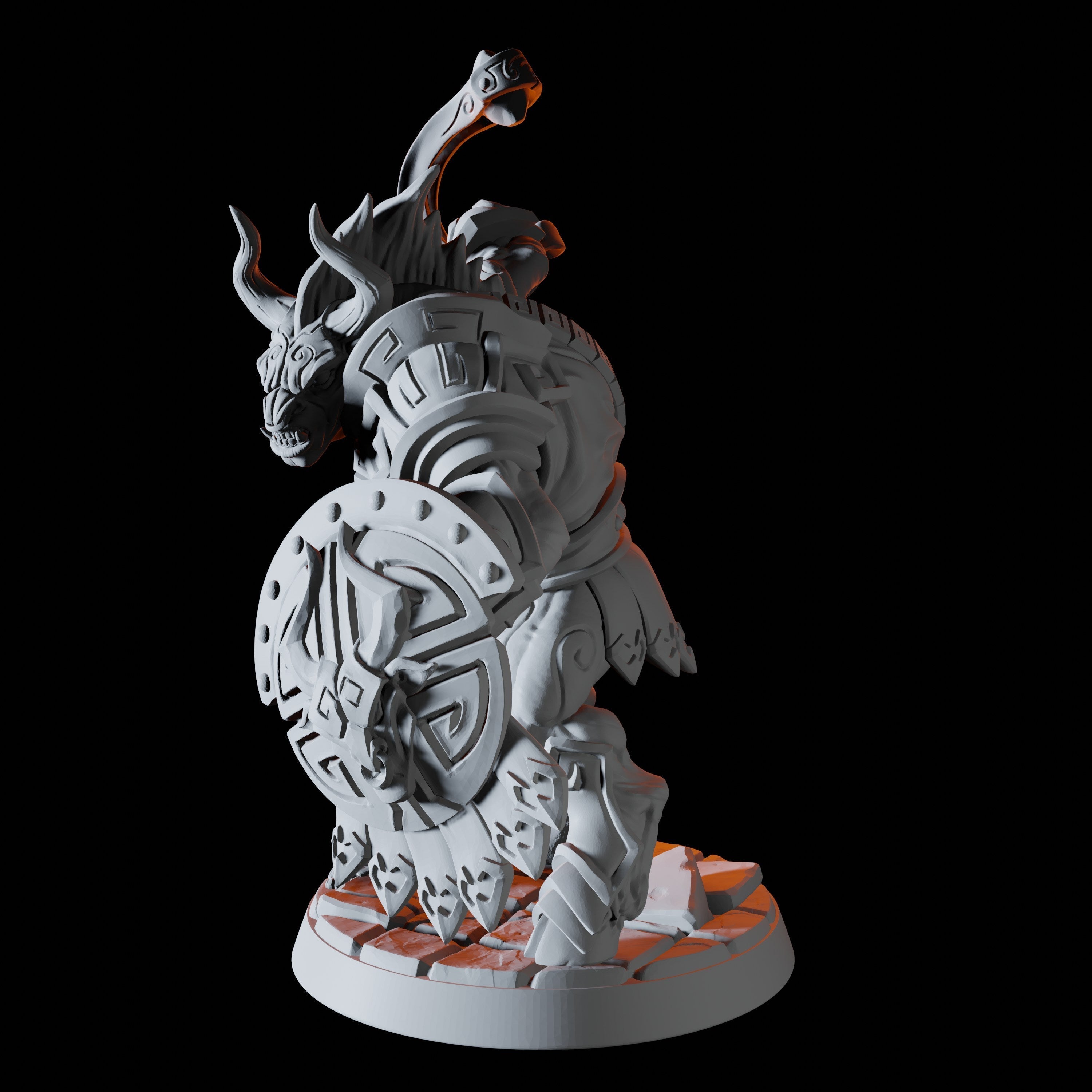 Minotaur Warrior Miniature C for Dungeons and Dragons - Myth Forged