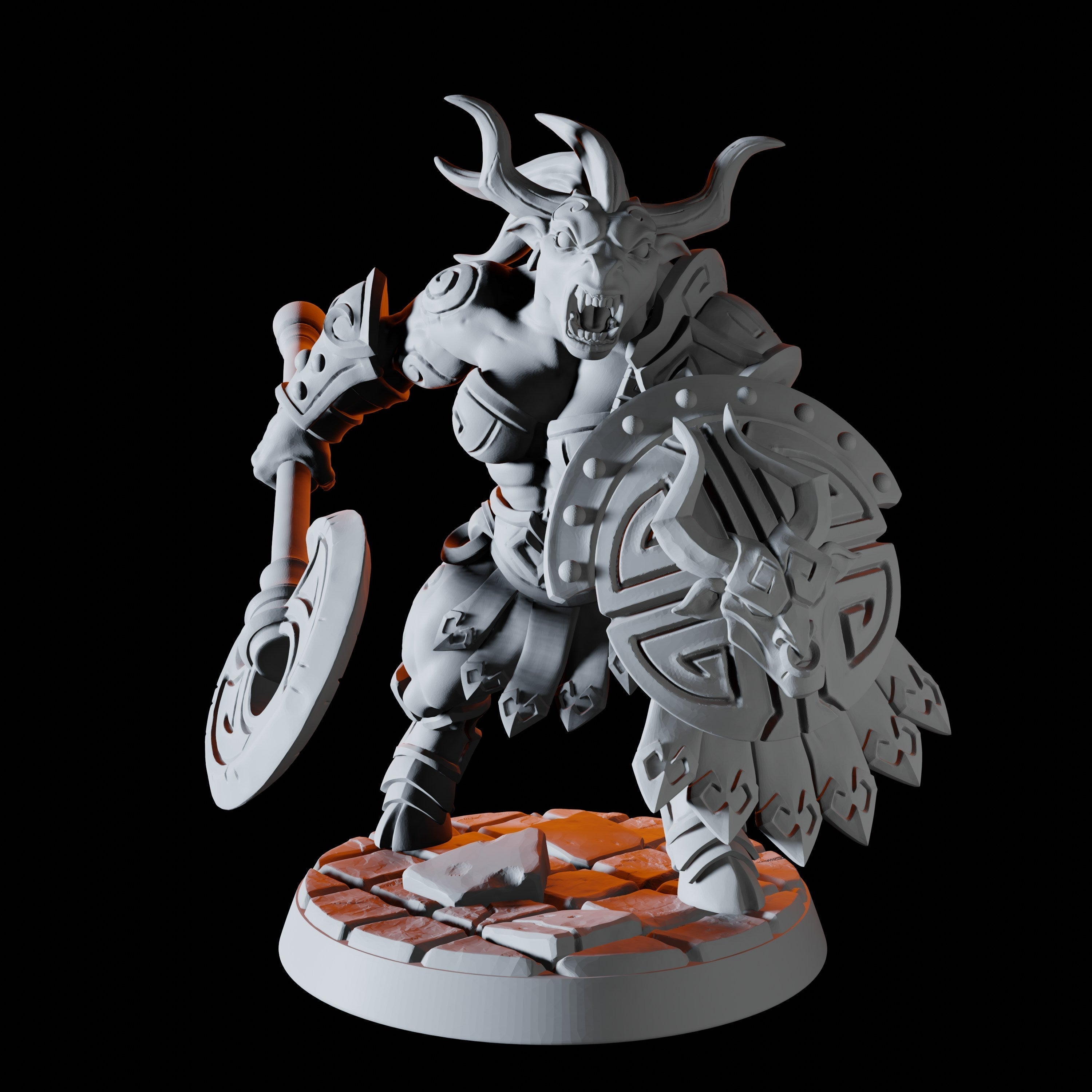 Minotaur Warrior Miniature D for Dungeons and Dragons - Myth Forged