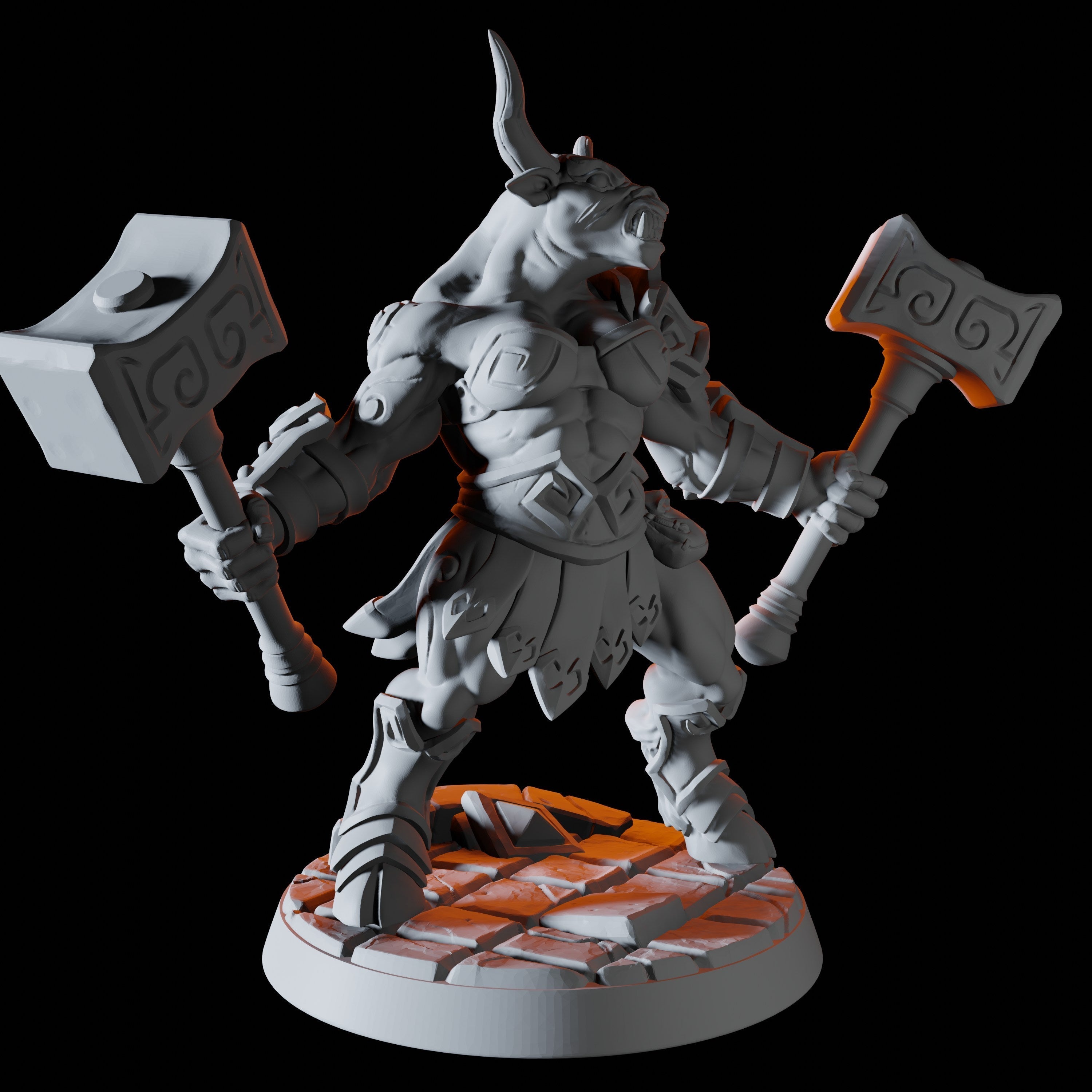 Minotaur Warrior Miniature E for Dungeons and Dragons - Myth Forged