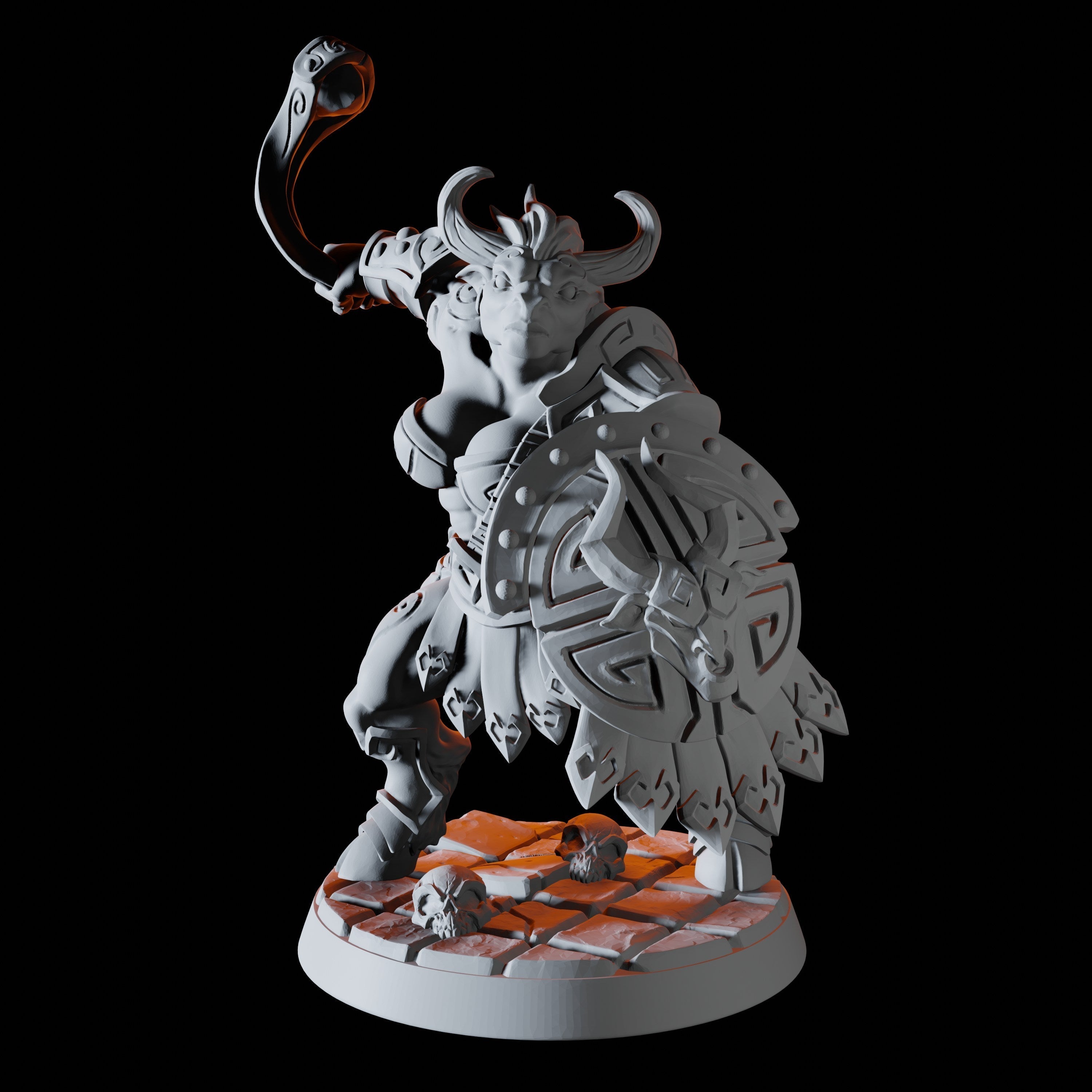 Minotaur Warrior Miniature F for Dungeons and Dragons - Myth Forged